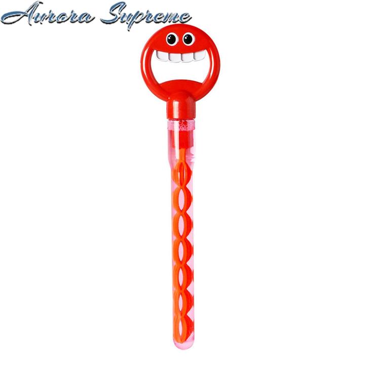 Durable Bubble Wand 32 Hole Smiling Face Bubble Stick Big Bubble Wands Fun Summer Toy for Parties Events Leak-proof Bubble Machine with Cute Long 5-claw Wand Design Perfect for Leak-proof Bubble Wand