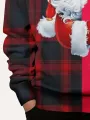 Christmas cute Santa Claus 3D print boys casual pullover long sleeve hoodies boys sweatshirt for spring fall kids hoodie tops. 