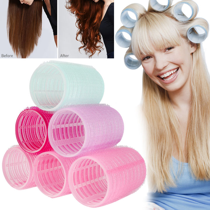 12/6/3pcs Self Grip Hair Curlers-Cling Hair Rollers & Curlers plastic