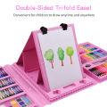 176 Piece Deluxe Art Set Painting & Drawing Kit with Double-Sided Trifold Easel Crayons Oil Pastels Colored Pencils Markers Watercolor Cakes Paint Brushes Art Supplies for Students Beginners Artists. 