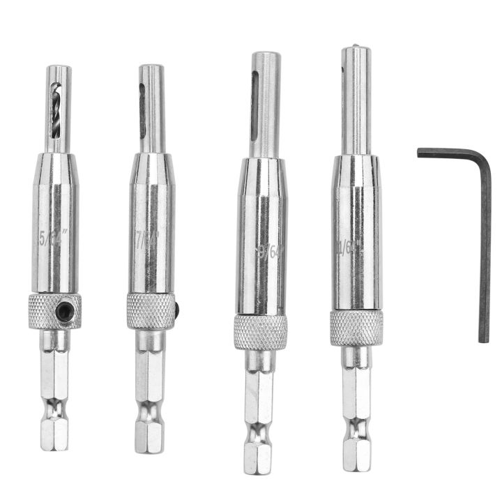 Hinge Tapper Center Drill Bit 5 PCS Hinge Tapper Set for Woodworking, Door Window ...