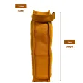 Heavy Duty Brown Eco Friendly Large Canvas Tote Bag with Zipper - 14.5 inches (L) * 3 inches (W) * 16 inches (H) - Holds up to 15kg. 