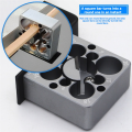 Adjustable Electric Drill Milling Device Wooden Round Rod Planer Woodworking Tools 8 Holes Dowel Maker Jig Kit 8-20mm. 