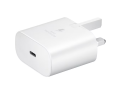 Samsung 25W White Adapter: Fast Charging Powerhouse. 