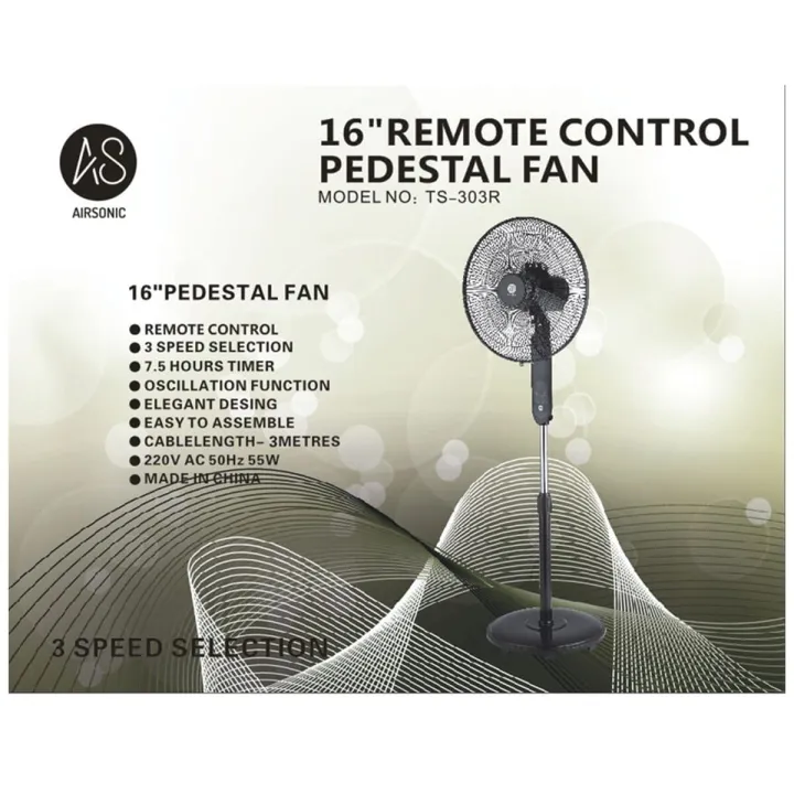 Airsonic%20Stand%20fan%20Remote%20TS-303R%20(Black%20)%20-%20Image%204