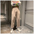 Yfashion Men Pants Solid Color Zipper Button Closure Placket Loose Straight-leg Casual Drape Trousers color. 