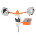 Solar Sound Light Bird Repeller, White Solar Bird Deterrent 360° Rotating for Farm. 