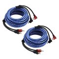 Sptrry2X 5M 2 to 2 Plug Car Stereo Audio Cable Amplifier Braided Tool. 