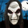 【HUT】 Halloween Zombie Mask Ghost Festival Horror Mask Scary Halloween Long Hair Ghost Scary Mask Cosplay Props Scary Party Supplies. 