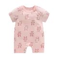 Cotton Short-Sleeved Jumpsuit for Baby Boys and Girls. 