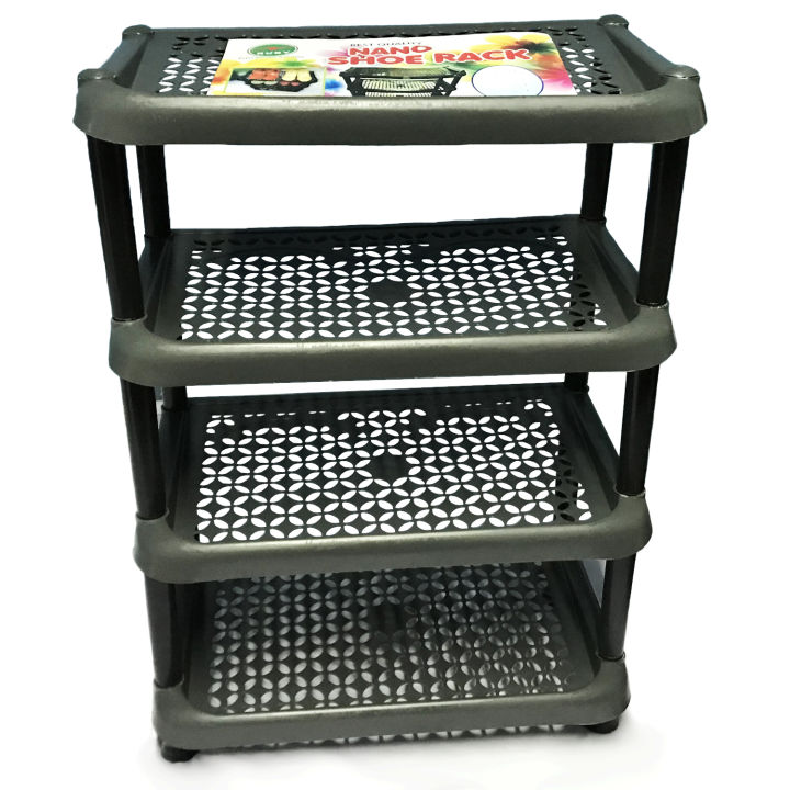 Shoe Rack Best Quality 4 Tier / Nano RUBY Shoe Rack 4 Layer Plastic