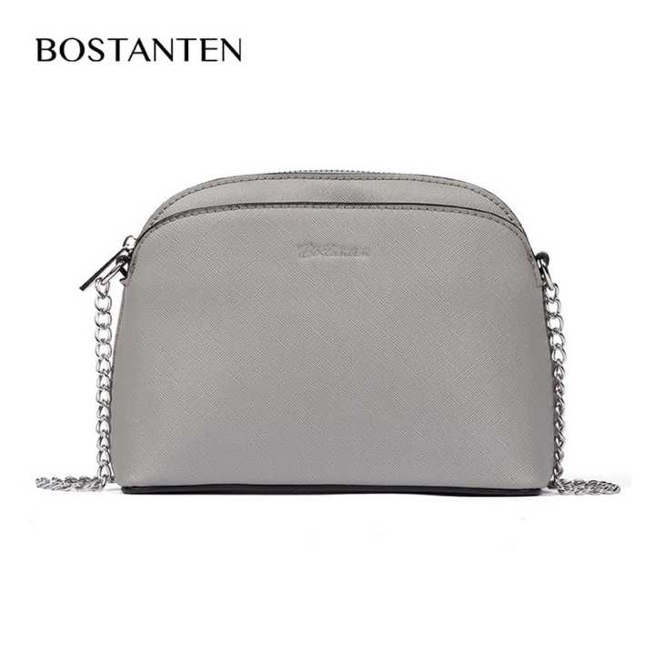 BOSTANTEN Women's Shoulder Bags For Women PU leather  Zippers Sling Bag Pack