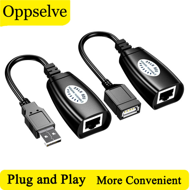 Network Extender Usb 2.0 Male To Female Cat Rj45 Adapter Lan Ethernet ...