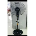 Stand Fan 5 Blade Black Body With Timmer. 