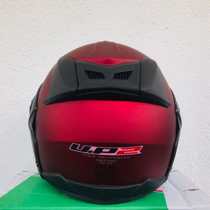 U.P.%202%20%20Alien%20Red%20%20Matt%20Motor%20Bike%20Helmet%20SLS%20Certified%20-%20Image%203