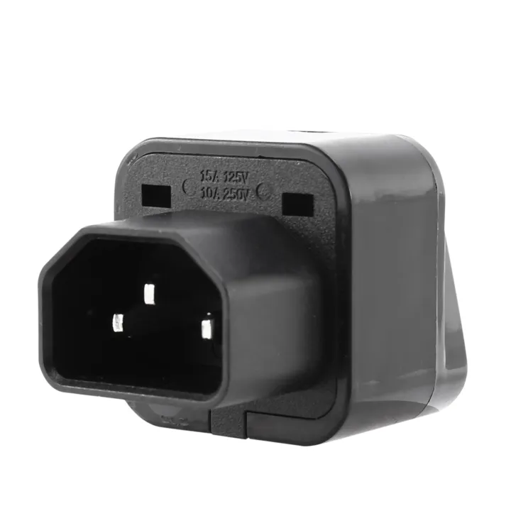 IEC%20320%20C14%20to%20universal%20Female%20Power%20Adapter%20AC%20Power%20Plug%20Connector,%20Black%20-%20Image%208