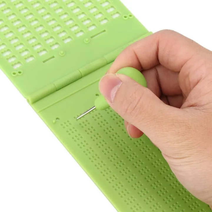 Educational Tool 4Lines 28 Cells Braille Writing Board Portable Plastic ...