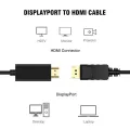 1.8m DP to HDMI Cable Male to Male DisplayPort to HDMI Conversion Video Audio Adapter Cable for PC HDTV Projector Laptop 1080P. 