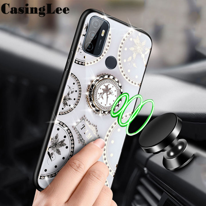 CasingLee%20For%20OPPO%20A53%20case%20Navigation%20Magnetic%20Ring%20Holder%20Luxury%20Diamond%20clock%20Mirror%20Back%20%20Cover%20OPPO%20A53%20Phone%20cases%20cover%20Luxury%20with%20Lanyard%20-%20Image%205