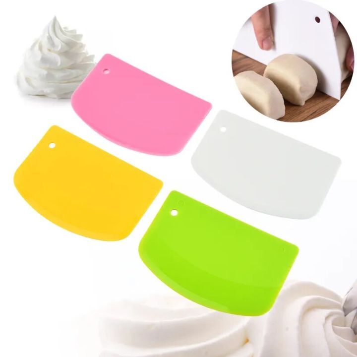 【HOT】 Plastic Dough Weight Cutter Cookie Fondant Bread Pizza Tools Spatula For Cake Butter Scraper Pastry And Bakery Kitchen Utensils