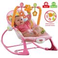 3 in 1 Baby Rocker Music and Vibration | Bigger Size Infant to Toddler Rocker Kids Bouncer Baby Swing baby Cot Stroller Trolley - Pink. 
