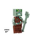 Minecraft Domestic Educational Building Blocks Minifigures Steve Alex Knight Drowned Corpse Zombie Hunter. 