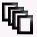Photo Frame Black Silver Line Photo Frames for Wall Art Picture Frames Photo Frames for Picture Wall Mount & Freestanding Fibber Frames. 
