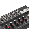 10 Channel Mixing Console Audios Mixer Sound Mixing Board W/ 2 Main Volume Knobs. 