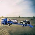 1/64 Scale Tow Truck Pull Back Truck Educational Toys Crane Trailer Tow Truck Toy for Children. 
