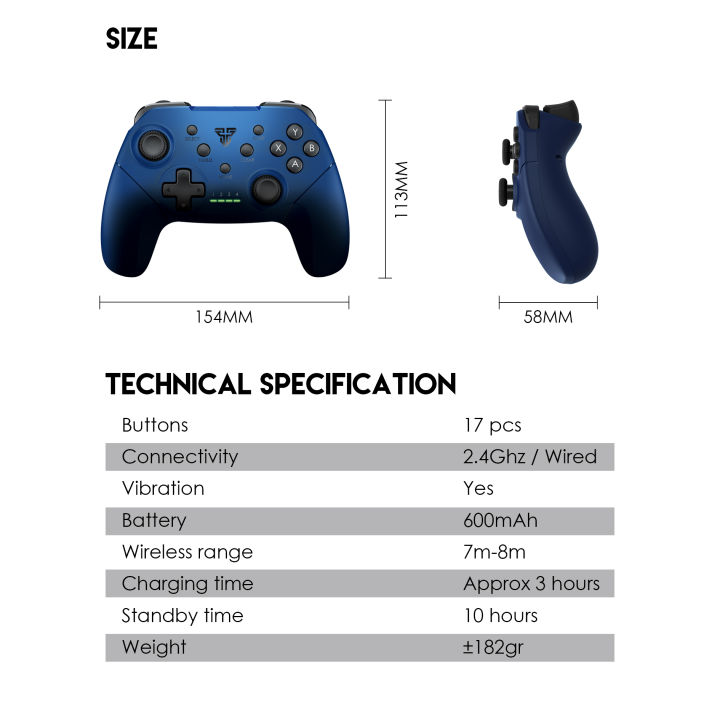 FANTECH%20SHOOTER%20II%20WGP13%20CONTROLLER%20BLUE%20(For%20PC%20&%20PS3)%20-%20Image%205