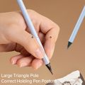 10PCS/Box Portable Wood Pencil Correct Holding Pen Posture Large Triangle Pole HB/2B Pencils Writing Tools Students. 