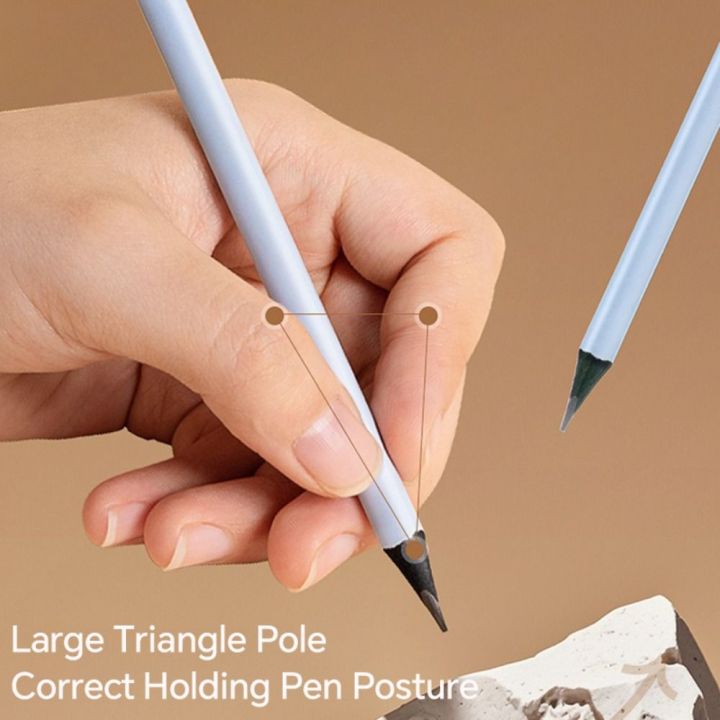 10PCS/Box%20Portable%20Wood%20Pencil%20Correct%20Holding%20Pen%20Posture%20Large%20Triangle%20Pole%20HB/2B%20Pencils%20Writing%20Tools%20Students%20-%20Image%206