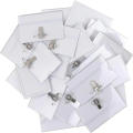 100X Clear Plastic Pouch Blank Name ID Tag Holder Badge Holders Clip Safety Pin. 