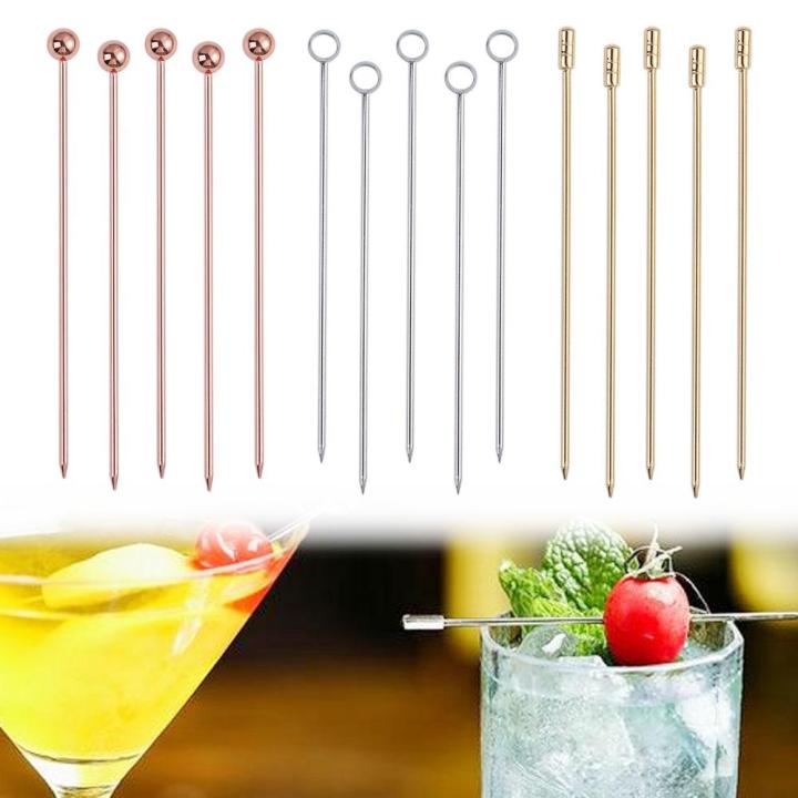 Reusable For Drinks Kitchen Tools Party Bar Picks Fruit Fork Toothpicks ...
