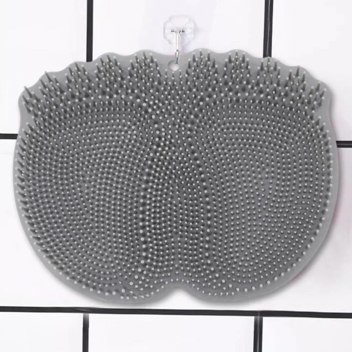 Dual Function Foot Mat Stable Foot Mat Silicone Massage Bristles Bath Mat Dual-purpose Foot ...