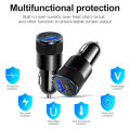 Dual Port Car Charger - USB C and USB A Fast Charging Adapter. 