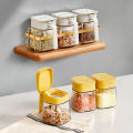 Kitchen seasoning jar salt jar seasoning box seasoning bottle combination set oil pot seasoning jar glass box home. 