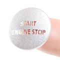 Engine Start Stop Push Button Switch Sticker Cover for LR4 Discovery 4 & Land Rover Range Rover Sport 2010-2013, Silver. 