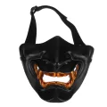 3 Colors Optional Fun Half Face Mask Resin Cosplay Samurai Halloween Party Festival Ideal Mask. 