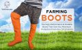 Farming Boot Rubber Boots Farmer Safety Paddy Shoes Home Gardening Agriculture. 