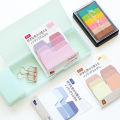 【MINISO】 60 Sheet/Pack Gradient Color Sticky Note Stitching Notepad Stickers Cute Memo Pad DIY Kawaii Stationery Student Diary Supplies. 
