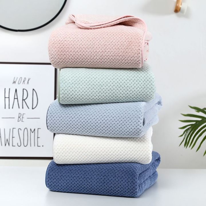 Japanese High-End Bath Towel Large Pineapple Plaid Water-Absorbing Quick-Drying Bath Towel Lint-Free plus-Sized Thickened Summer