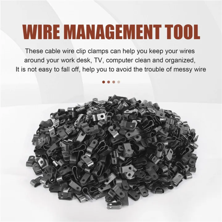 1000%20Pcs%201/4%20Inch%20Black%20Nylon%20R-Type%20Cable%20Clips%20for%20Mounting%20Indoor%20Outdoor%20Rope%20Light%20Electrical%20Wire%20Clamp%20Fastener%20-%20Image%204