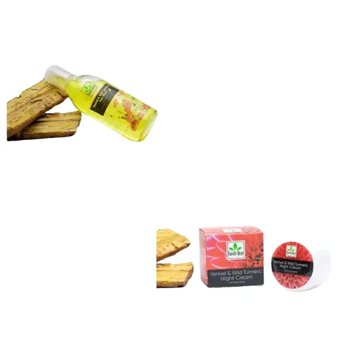 Herb Line Venivel And Wild Turmeric Face Wash 100 Ml & Venivel And Wild Turmeric Night Cream 50 G ( Herbline )