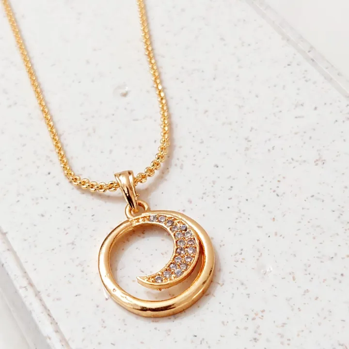 Gold%20Plated%20Guaranteed%20Women%20Chain%20&%20Pendant%2018inch%20Necklace%20Korean%20Stylish%20Wedding%20Party%20Gifts%20Fashion%20Jewellery%E2%80%8B%20-%20Image%203