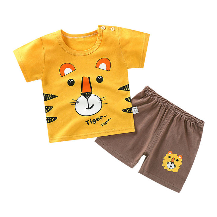 Summer%20New%20Pure%20Cotton%20Children's%20Short%20Sleeve%20T%20T-shirt%20Suit%20Infants%20Baby%20Short%20Sleeve%20Shorts%20Two-Piece%20Suit%20-%20Image%205
