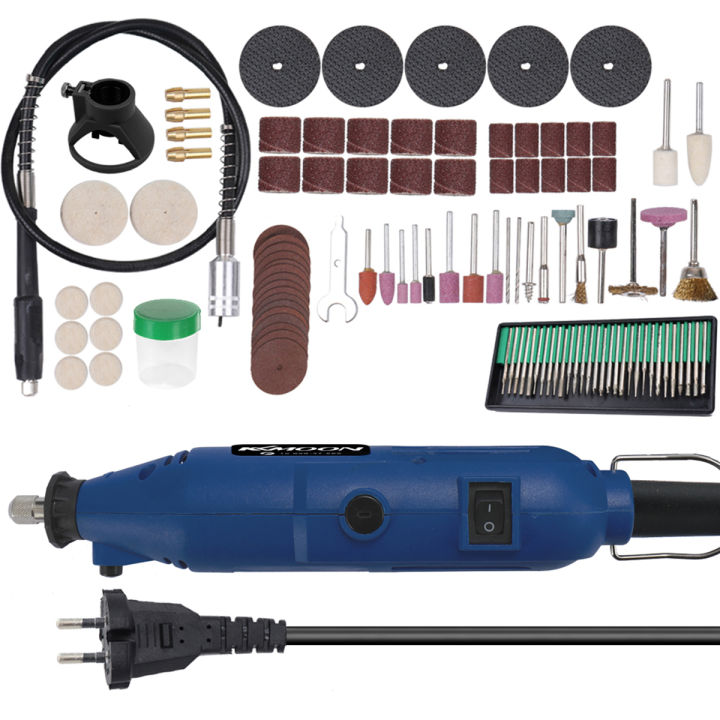 180W Power Tools Electric Mini Drill Rotary Grinder Polishing Grinding Tool Set with 6 Position Variable Speed for Rotary Tools 220V