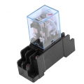 【FOOT SOFA】Foriot  AC Contactor Relay switch 220v DC 12V 24V 10A LY2NJ Mini 8 Pin Coil Relay With Socket Base Black. 