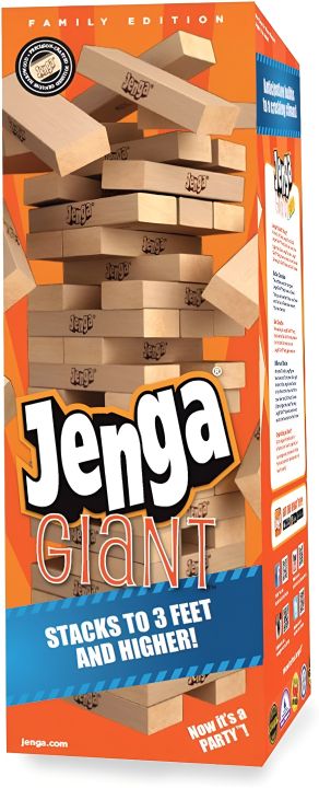Can Stack Mini Game Jenga Giant Family Hardwood Stacking Game - Can Stack to 3 Feet ...