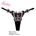 Muses Mall Lady Thong Elastic Butterflies Embroidery Adjustable Lady Thong. 
